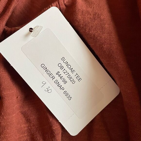 Free People Sundae T-Shirt Ginger Snap XS - Picture 5 of 6